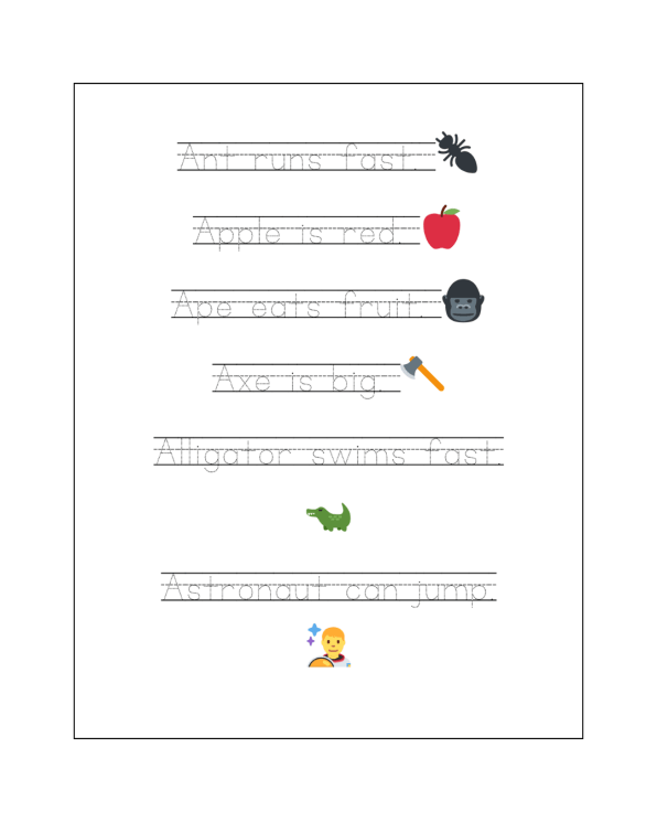 Trace Sentences